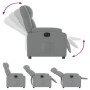 Sillón reclinable eléctrico tela gris claro en Sillones | Comprar online en Foru.es