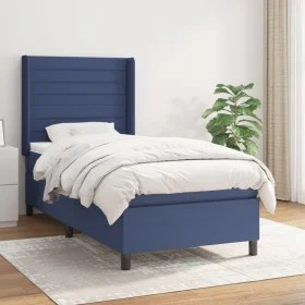 Cama box spring con colchón tela azul 80x200 cm de , Camas y somieres - Ref: Foro24-3131471, Precio: 348,23 €, Descuento: %