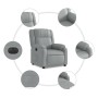 Sillón reclinable eléctrico tela gris claro en Sillones | Comprar online en Foru.es
