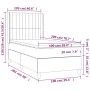 Cama box spring con colchón tela color crema 100x200 cm de , Camas y somieres - Ref: Foro24-3131574, Precio: 351,38 €, Descue...