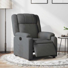 Sillón reclinable eléctrico de tela gris oscuro en Sillones | Comprar online en Foru.es