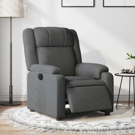 Sillón reclinable eléctrico de tela gris oscuro en Sillones | Comprar online en Foru.es