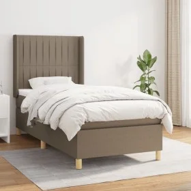Cama box spring con colchón tela gris taupe 80x200 cm de , Camas y somieres - Ref: Foro24-3132109, Precio: 341,97 €, Descuent...