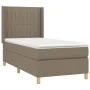 Box spring bed with taupe gray fabric mattress 80x200 cm by , Beds and slatted bases - Ref: Foro24-3132109, Price: 341,97 €, ...