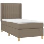 Cama box spring con colchón tela gris taupe 80x200 cm de , Camas y somieres - Ref: Foro24-3132109, Precio: 349,99 €, Descuent...