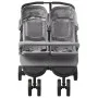 Carrito para gemelos de acero gris claro de vidaXL, Cochecitos de bebé - Ref: Foro24-10241, Precio: 260,32 €, Descuento: %