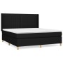 Cama box spring con colchón tela negro 160x200 cm de , Camas y somieres - Ref: Foro24-3132163, Precio: 641,88 €, Descuento: %