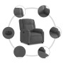 Sillón reclinable eléctrico de tela gris oscuro en Sillones | Comprar online en Foru.es