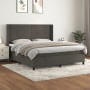 Cama box spring con colchón terciopelo gris oscuro 160x200 cm de , Camas y somieres - Ref: Foro24-3132748, Precio: 533,66 €, ...