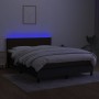 Cama box spring colchón y luces LED tela negro 140x190 cm de , Camas y somieres - Ref: Foro24-3133311, Precio: 437,96 €, Desc...