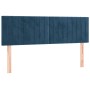Cama box spring colchón y LED terciopelo azul oscuro 140x190 cm de , Camas y somieres - Ref: Foro24-3134523, Precio: 418,84 €...