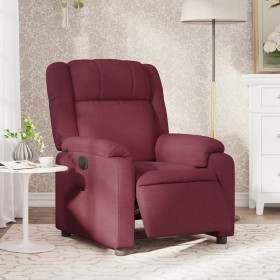 Sillón reclinable eléctrico tela rojo tinto en Sillones | Comprar online en Foru.es