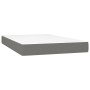 Cama box spring con colchón y LED tela gris oscuro 120x200 cm de , Camas y somieres - Ref: Foro24-3135022, Precio: 423,97 €, ...