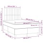 Cama box spring con colchón y LED tela gris oscuro 120x200 cm de , Camas y somieres - Ref: Foro24-3135022, Precio: 423,97 €, ...
