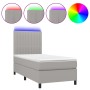 Cama box spring colchón y luces LED tela gris claro 80x200 cm de , Camas y somieres - Ref: Foro24-3134989, Precio: 311,83 €, ...
