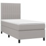Cama box spring colchón y luces LED tela gris claro 80x200 cm de , Camas y somieres - Ref: Foro24-3134989, Precio: 311,83 €, ...
