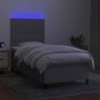 Cama box spring colchón y luces LED tela gris claro 80x200 cm de , Camas y somieres - Ref: Foro24-3134989, Precio: 311,83 €, ...