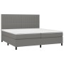 Cama box spring colchón y luces LED tela gris claro 200x200 cm de , Camas y somieres - Ref: Foro24-3135062, Precio: 632,47 €,...
