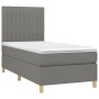 Cama box spring colchón y luces LED tela gris oscuro 80x200 cm de , Camas y somieres - Ref: Foro24-3135550, Precio: 337,76 €,...