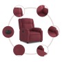 Sillón reclinable eléctrico tela rojo tinto en Sillones | Comprar online en Foru.es