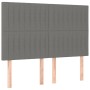 Cama box spring colchón y luces LED tela gris oscuro 140x190 cm de , Camas y somieres - Ref: Foro24-3135590, Precio: 533,14 €...