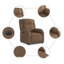 Sillón reclinable eléctrico de tela marrón en Sillones | Comprar online en Foru.es