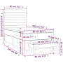 Cama box spring con colchón tela gris claro 80x200 cm de , Camas y somieres - Ref: Foro24-3136629, Precio: 337,82 €, Descuent...