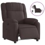 Sillón reclinable eléctrico tela marrón oscuro en Sillones | Comprar online en Foru.es