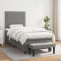 Box spring bed with dark gray fabric mattress 80x200 cm by , Beds and slatted bases - Ref: Foro24-3136710, Price: 380,23 €, D...