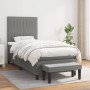 Cama box spring con colchón tela gris oscuro 80x200 cm de , Camas y somieres - Ref: Foro24-3136710, Precio: 357,95 €, Descuen...