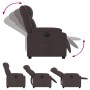 Sillón reclinable eléctrico tela marrón oscuro en Sillones | Comprar online en Foru.es