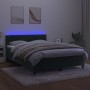 Cama box spring colchón y LED terciopelo verde oscuro 140x200cm de , Camas y somieres - Ref: Foro24-3134528, Precio: 444,93 €...