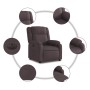 Sillón reclinable eléctrico tela marrón oscuro en Sillones | Comprar online en Foru.es