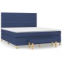 Cama box spring con colchón tela azul 160x200 cm de , Camas y somieres - Ref: Foro24-3137251, Precio: 587,20 €, Descuento: %