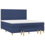 Cama box spring con colchón tela azul 160x200 cm de , Camas y somieres - Ref: Foro24-3137251, Precio: 587,20 €, Descuento: %