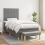 Cama box spring con colchón tela gris oscuro 80x200 cm de , Camas y somieres - Ref: Foro24-3137270, Precio: 352,26 €, Descuen...