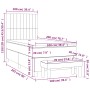 Cama box spring con colchón tela color crema 100x200 cm de , Camas y somieres - Ref: Foro24-3137298, Precio: 379,25 €, Descue...