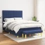 Boxspringbett mit blauer Stoffmatratze 140x200 cm von , Betten und Lattenroste - Ref: Foro24-3137323, Preis: 525,88 €, Rabatt: %