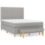 Cama box spring con colchón tela gris claro 140x190 cm de , Camas y somieres - Ref: Foro24-3137309, Precio: 550,32 €, Descuen...