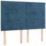 Box spring bed with dark blue velvet mattress 140x190 cm by , Beds and slatted bases - Ref: Foro24-3137903, Price: 505,90 €, ...