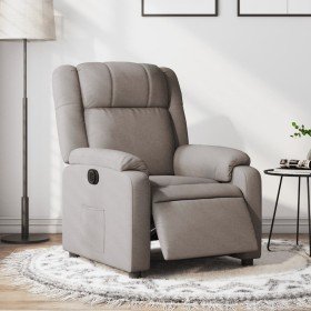 Sillón reclinable eléctrico tela gris taupé en Sillones | Comprar online en Foru.es