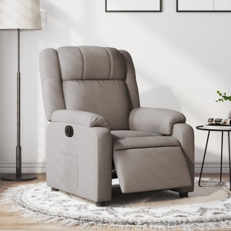 Sillón reclinable eléctrico tela gris taupé en Sillones | Comprar online en Foru.es