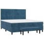 Cama box spring con colchón terciopelo azul oscuro 180x200 cm de , Camas y somieres - Ref: Foro24-3137981, Precio: 710,85 €, ...