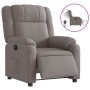 Sillón reclinable eléctrico tela gris taupé en Sillones | Comprar online en Foru.es