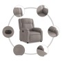 Sillón reclinable eléctrico tela gris taupé en Sillones | Comprar online en Foru.es