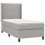 Cama box spring colchón y luces LED tela gris claro 100x200 cm de , Camas y somieres - Ref: Foro24-3138453, Precio: 352,78 €,...