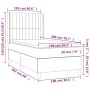 Cama box spring colchón y luces LED tela gris claro 100x200 cm de , Camas y somieres - Ref: Foro24-3138453, Precio: 352,78 €,...