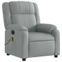 Sillón reclinable de masaje eléctrico tela gris claro en Sillones | Comprar online en Foru.es