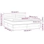 Box spring bed with light gray fabric mattress 160x200 cm by , Beds and slatted bases - Ref: Foro24-3140145, Price: 501,38 €,...