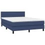 Boxspringbett mit blauer Stoffmatratze 140x190 cm von , Betten und Lattenroste - Ref: Foro24-3140215, Preis: 443,62 €, Rabatt: %